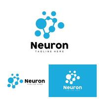 Neuron Logo Design Gesundheit Illustration DNA Molekül Nerv Zelle abstrakt einfach Illustration vektor