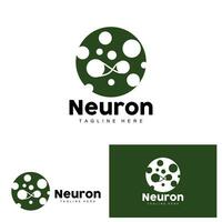 Neuron Logo Design Gesundheit Illustration DNA Molekül Nerv Zelle abstrakt einfach Illustration vektor