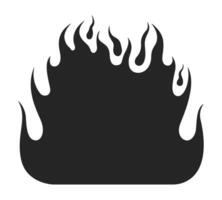 flackern Flammen schwarz und Weiß 2d Linie Karikatur Objekt. Lagerfeuer Verbrennung isoliert Vektor Gliederung Artikel. brutzelnd Feuer Achtung. Anzündholz Flamme. brüllend Feuer monochromatisch eben Stelle Illustration