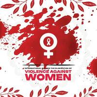 internationell dag för de eliminering av våld mot kvinnor social media posta baner mall vektor