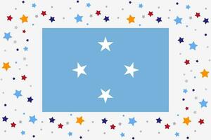 micronesia flagga oberoende dag firande med stjärnor vektor