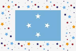 Mikronesien Flagge Unabhängigkeit Tag Feier mit Sterne vektor