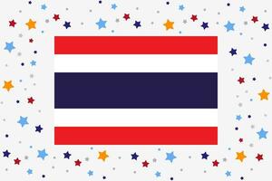 Thailand Flagge Unabhängigkeit Tag Feier mit Sterne vektor