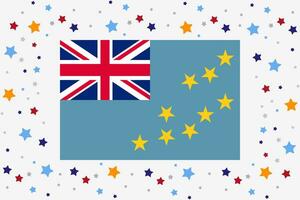 Tuvalu Flagge Unabhängigkeit Tag Feier mit Sterne vektor