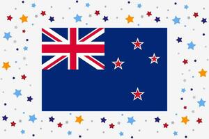 Neu Neuseeland Flagge Unabhängigkeit Tag Feier mit Sterne vektor