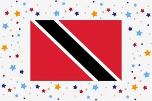 Trinidad und Tobago Flagge Unabhängigkeit Tag Feier mit Sterne vektor