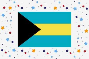 Bahamas Flagge Unabhängigkeit Tag Feier mit Sterne vektor