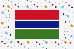 Gambia Flagge Unabhängigkeit Tag Feier mit Sterne vektor