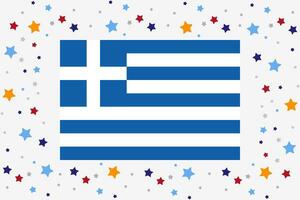 Griechenland Flagge Unabhängigkeit Tag Feier mit Sterne vektor