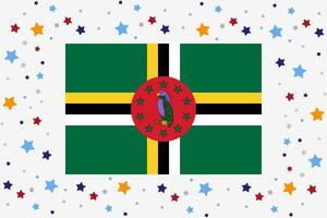 Dominica Flagge Unabhängigkeit Tag Feier mit Sterne vektor