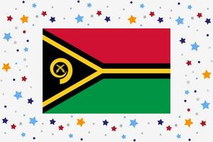Vanuatu Flagge Unabhängigkeit Tag Feier mit Sterne vektor