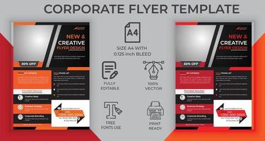 corporate business flyer mall design för din reklam verksamhet med iögonfallande design vektor