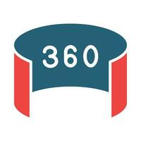 360 bild vektor glyf två Färg ikoner för personlig och kommersiell använda sig av.