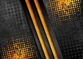 schwarz und Orange Kontrast Streifen korporativ Hintergrund vektor