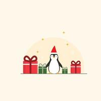 Pinguin-Weihnachtsillustration vektor