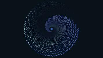 abstrakt Spiral- runden Wirbel Stil gepunktet Klang Hintergrund im dunkel Blau Farbe. vektor