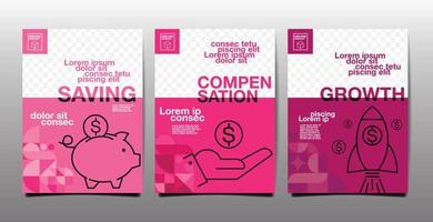 Jahresbericht, Zukunft, Geschäft, Template-Layout-Design, Cover-Buch, Magenta-Ton vektor