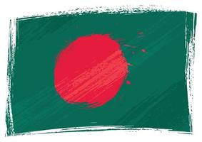 grunge bangladesh flagga vektor