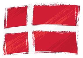Grunge-Dänemark-Flagge vektor