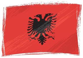 Grunge Albanien Flagge vektor