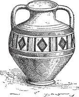 galloromanisch Vase Erde, Jahrgang Gravur. vektor