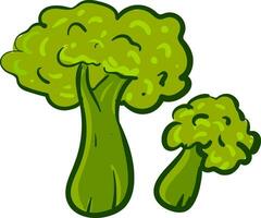 enkel broccoli vektor illustration på vit bakgrund.