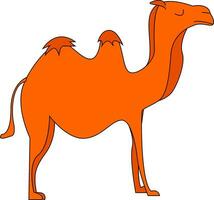 vektor illustration av ett orange kamel på vit bakgrund.