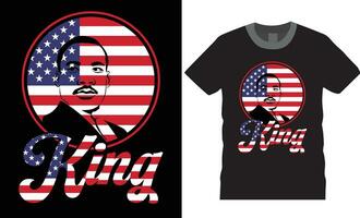 König. Martin Luther König jr T-Shirt Design im USA Vektor Vorlage.