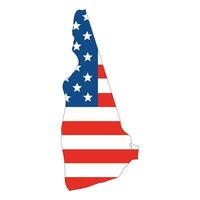 Neu Hampshire Karte mit USA Flagge. USA Karte vektor