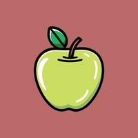 Apfel Symbol isoliert Vektor Illustration, Farbe Zeichnung Zeichen, Symbol.