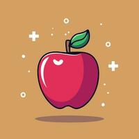 Apfel Symbol isoliert Vektor Illustration, Farbe Zeichnung Zeichen, Symbol.