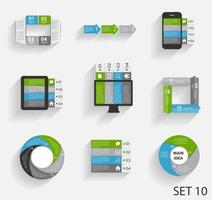 Sammlung von Infografik-Vorlagen für Geschäftsvektorillustrationen vektor