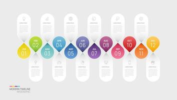 Geschäft Schritt Puzzle Zeitleiste Infografik Vorlage. modern Meilenstein Element Zeitleiste Diagramm Kalender, Vektor Infografiken.