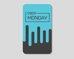 Cyber Monday einfache flache Telefonvorlage vektor