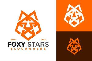 Fuchs Star Logo Design Vektor Symbol Symbol Illustration