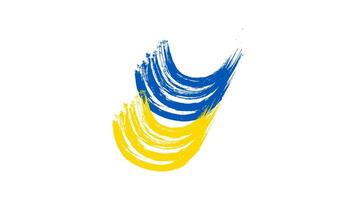 ukrainska nationell flagga i grunge stil vektor