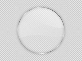 glas tallrik i cirkel ram vektor
