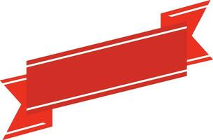 rot Wort Band oder Banner mit Weiß Schlaganfall Linie vektor