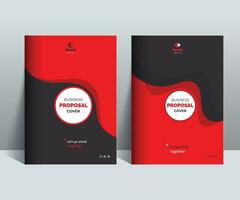 rot schwarz Geschäft Vorschlag Katalog Startseite Design Vorlage Konzepte vektor