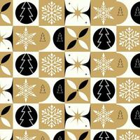 jul bakgrund med snöflingor. ny år mönster i bauhaus stil. jul bakgrund i bauhaus stil. vektor illustration