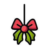 tecknad serie rosa band jul färgrik ornament ikon. vinter- händelse. krismas dekorationer. Lycklig ny år. klotter element. vektor