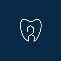 Dental Haus Logo. Zahn Pflege Logo zum Zahnärzte und Kliniken mit Zahn Haus vektor
