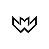 Buchstabe mw mw wm Logo-Design-Konzept. elegante Vektor-Logo-Vorlage vektor