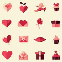 Vektor Herzen Sammlung Liebe Konzept glücklich Valentinsgrüße Tag Herzen Symbole