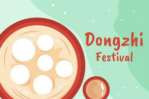 flache design dongzhi festival hintergrundillustration vektor