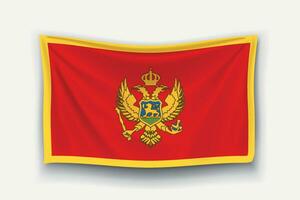 flagge von montenegro vektor