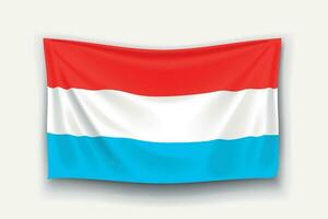 flagge von luxemburg vektor