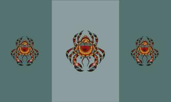 groß Krabbe Vektor Illustration Maskottchen Design