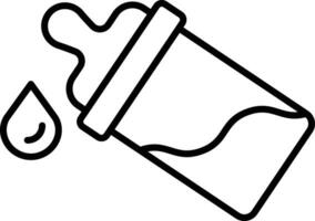 Milch Flasche Gliederung Vektor Illustration Symbol