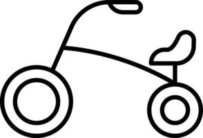 bebis cykel översikt vektor illustration ikon